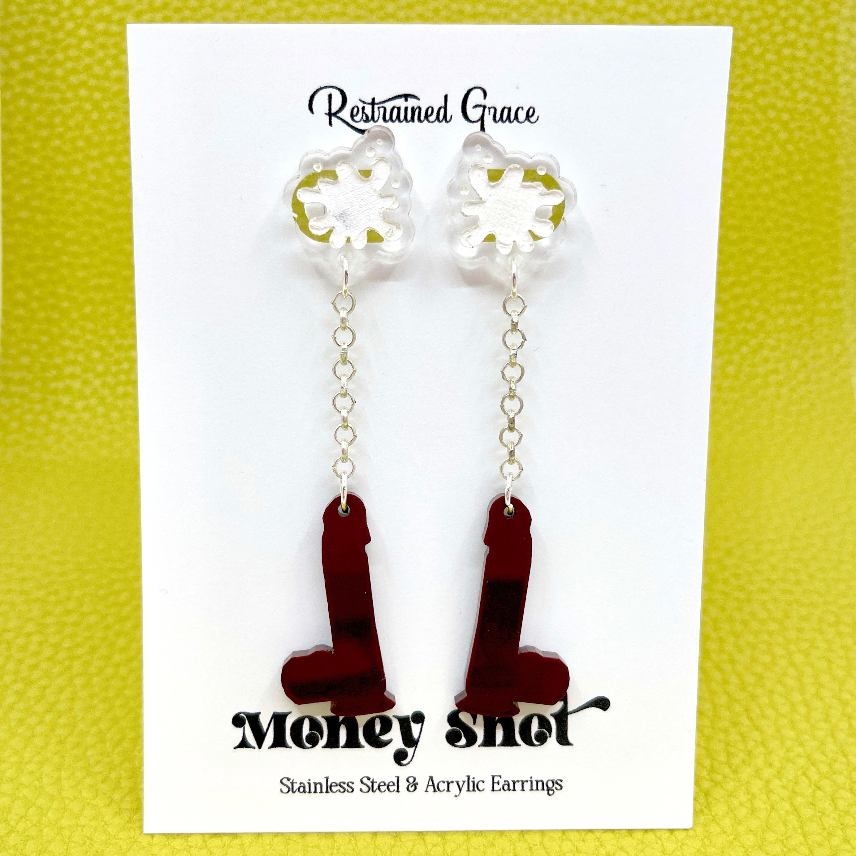 Money Shot Earrings Earrings Restrained Grace   