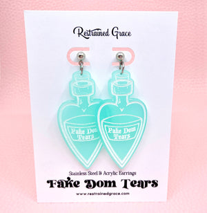 Fake Dom Tears Witchy Bottle Earrings Earrings Restrained Grace   