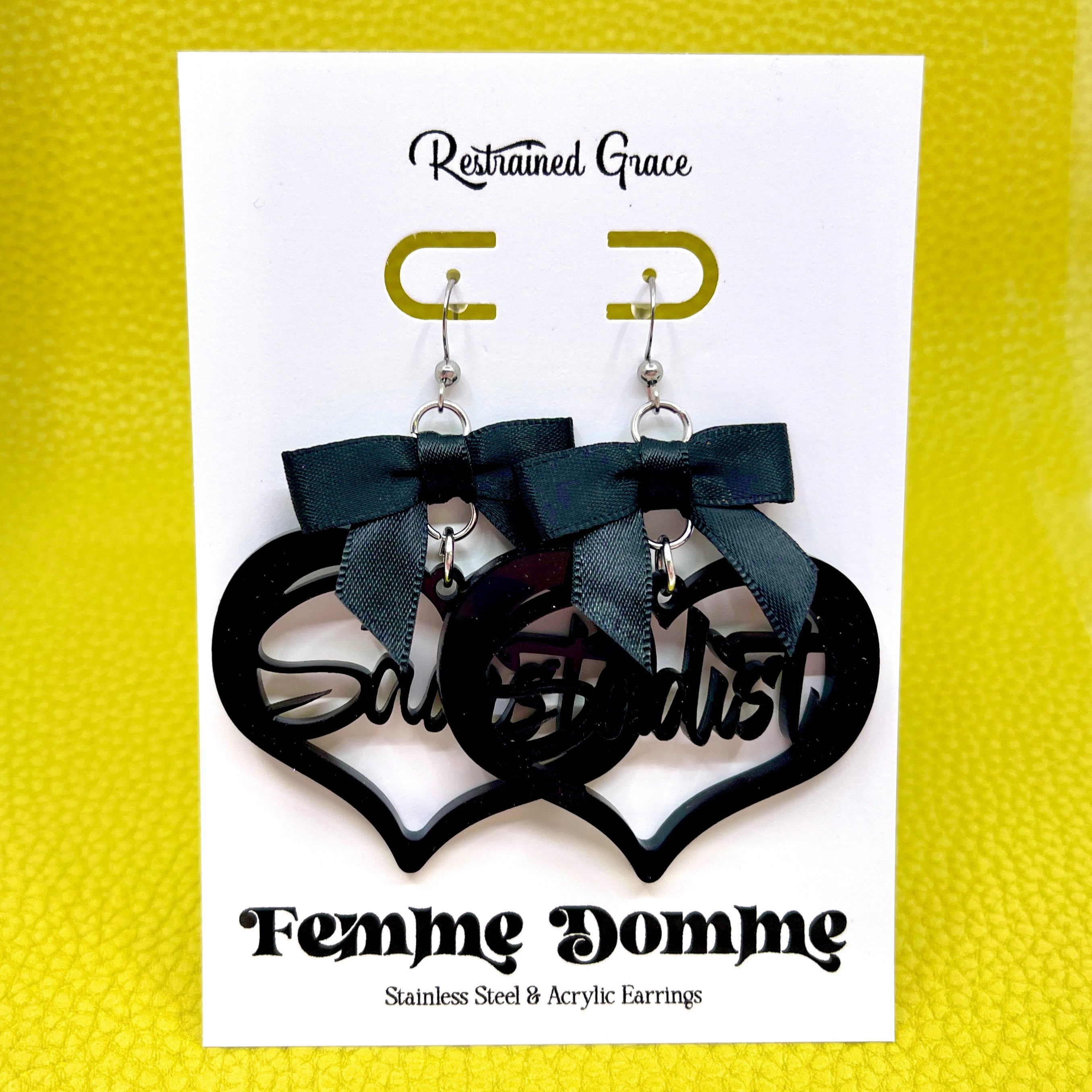 Design Your Own Femme Domme Sadist Earrings Earrings Restrained Grace   