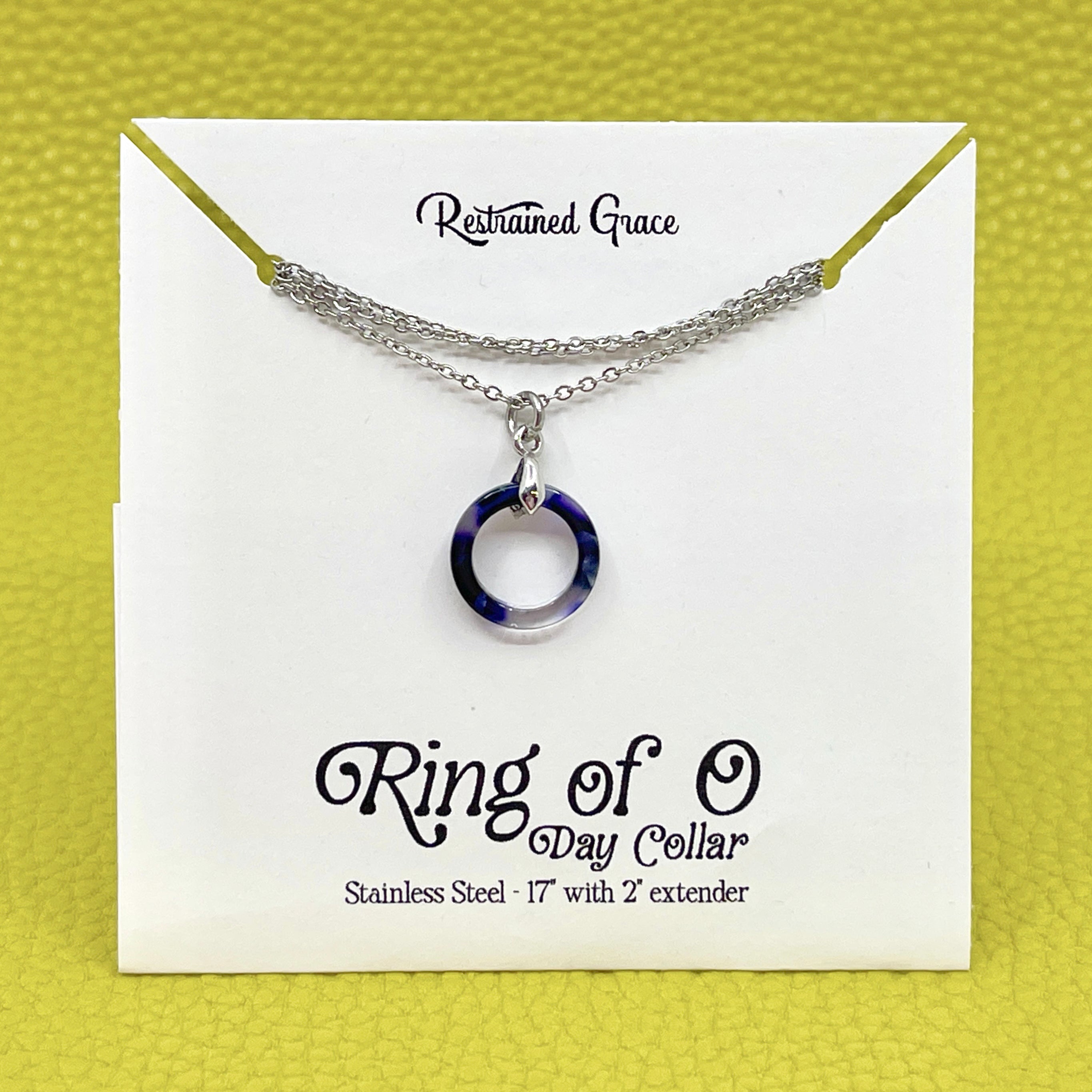 Mini Acetate Ring of O Day Collar - Sapphire Day Collar Restrained Grace   