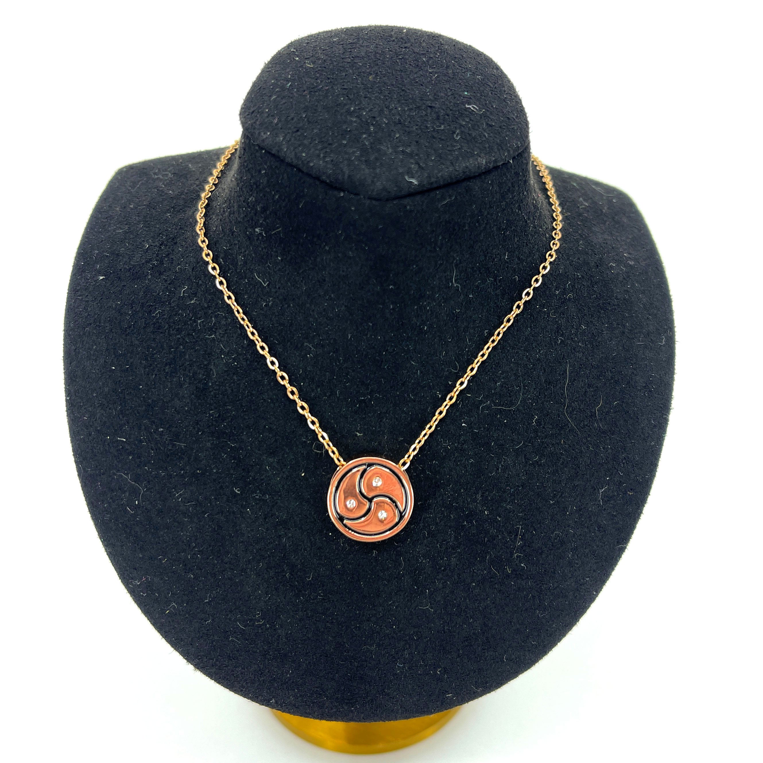 BDSM Emblem Necklace Necklace Restrained Grace Rose Gold  