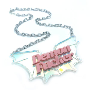 Pastel Demon Fucker Statement Necklace Necklace Restrained Grace   