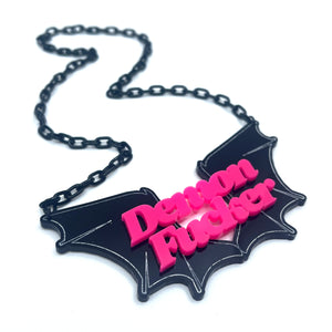 Neon Demon Fucker Statement Necklace Necklace Restrained Grace   