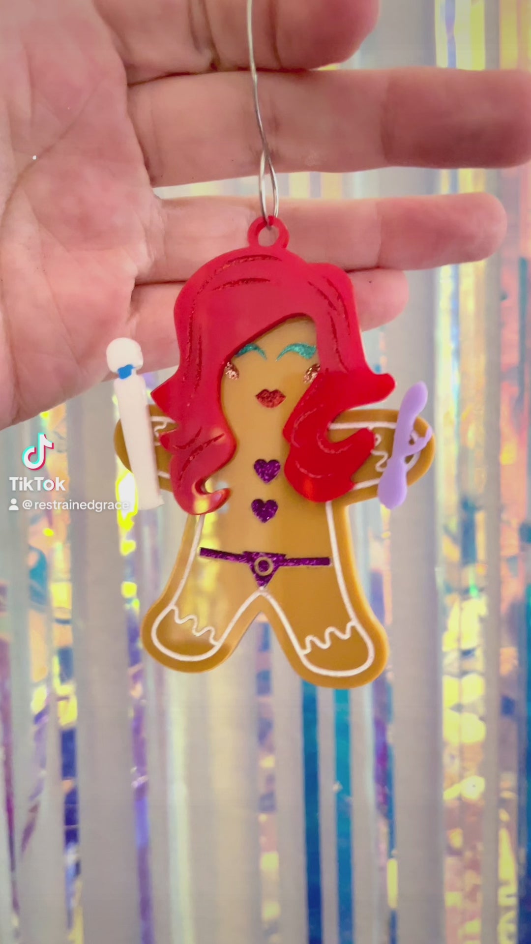 Super Graphic Ultra Modern Gingerbread Girl Ornament Ornament Restrained Grace