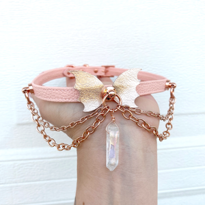 Rose Gold Bat Mini Collar Collar Restrained Grace   