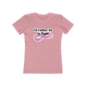 I'd Rather Be in Rope Femme Fit T-Shirt T-Shirt Restrained Grace Solid Light Pink S 