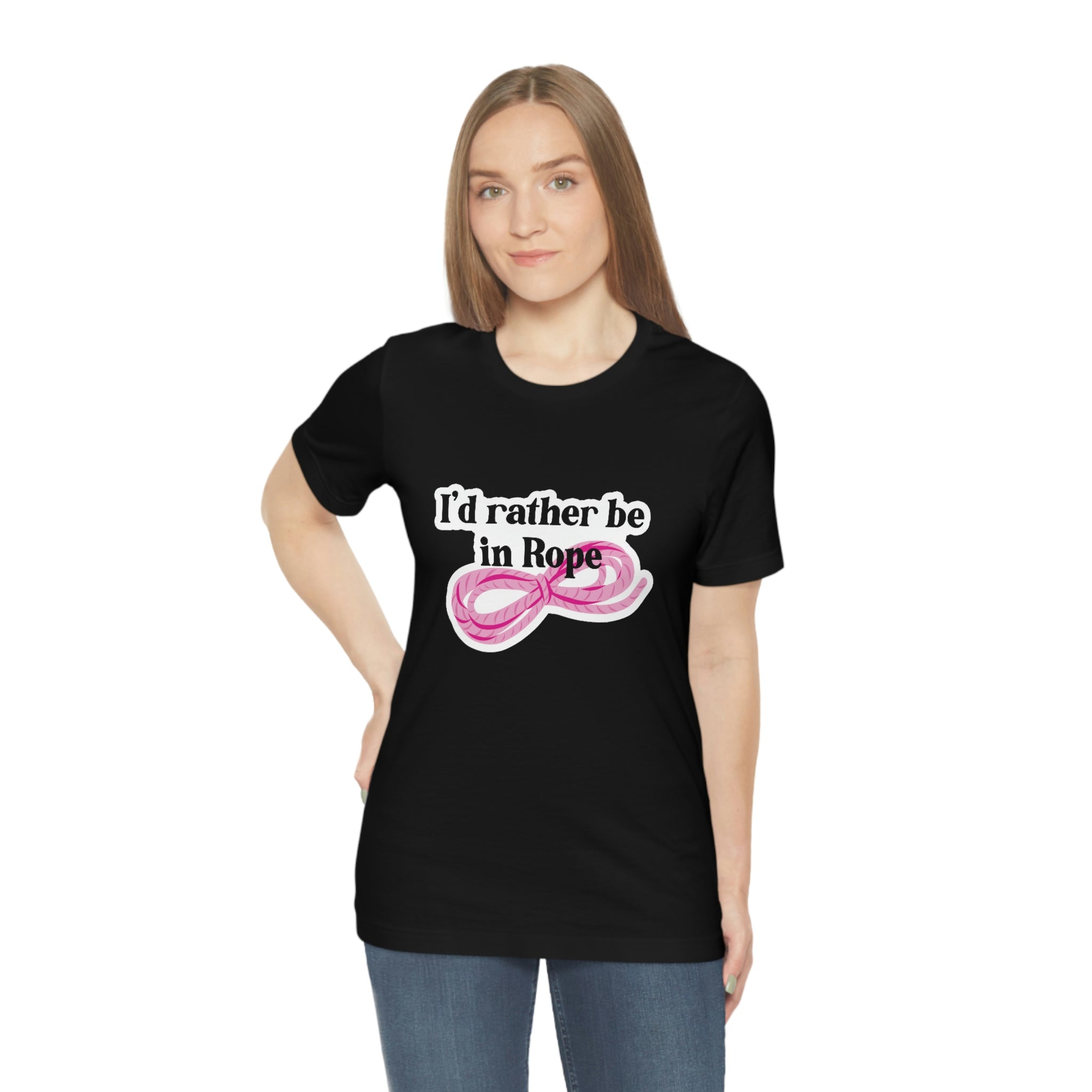 I'd Rather Be in Rope (Pink) Unisex T-Shirt T-Shirt Restrained Grace   