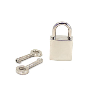 The Square Lock - BDSM Padlock Lock Restrained Grace Silver  