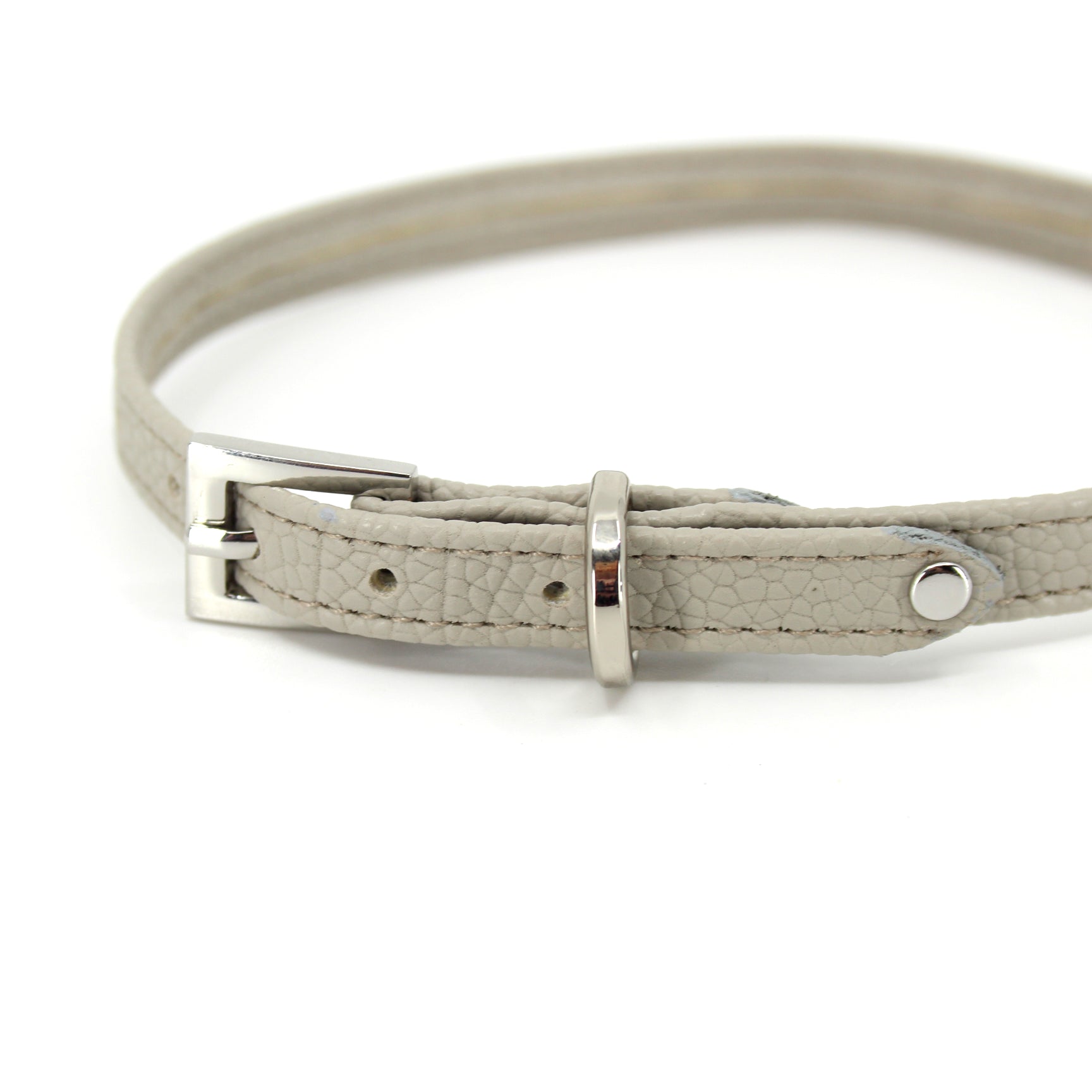 Dove Gray Vegan Mini Bondage Collar - Limited Edition Collar Restrained Grace   