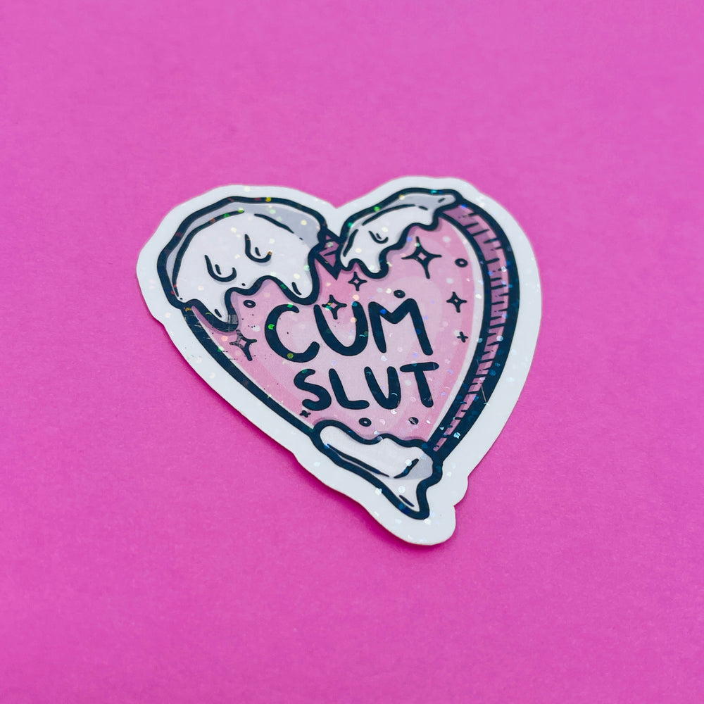 Cum Slut Sparkle Vinyl Sticker – Restrained Grace