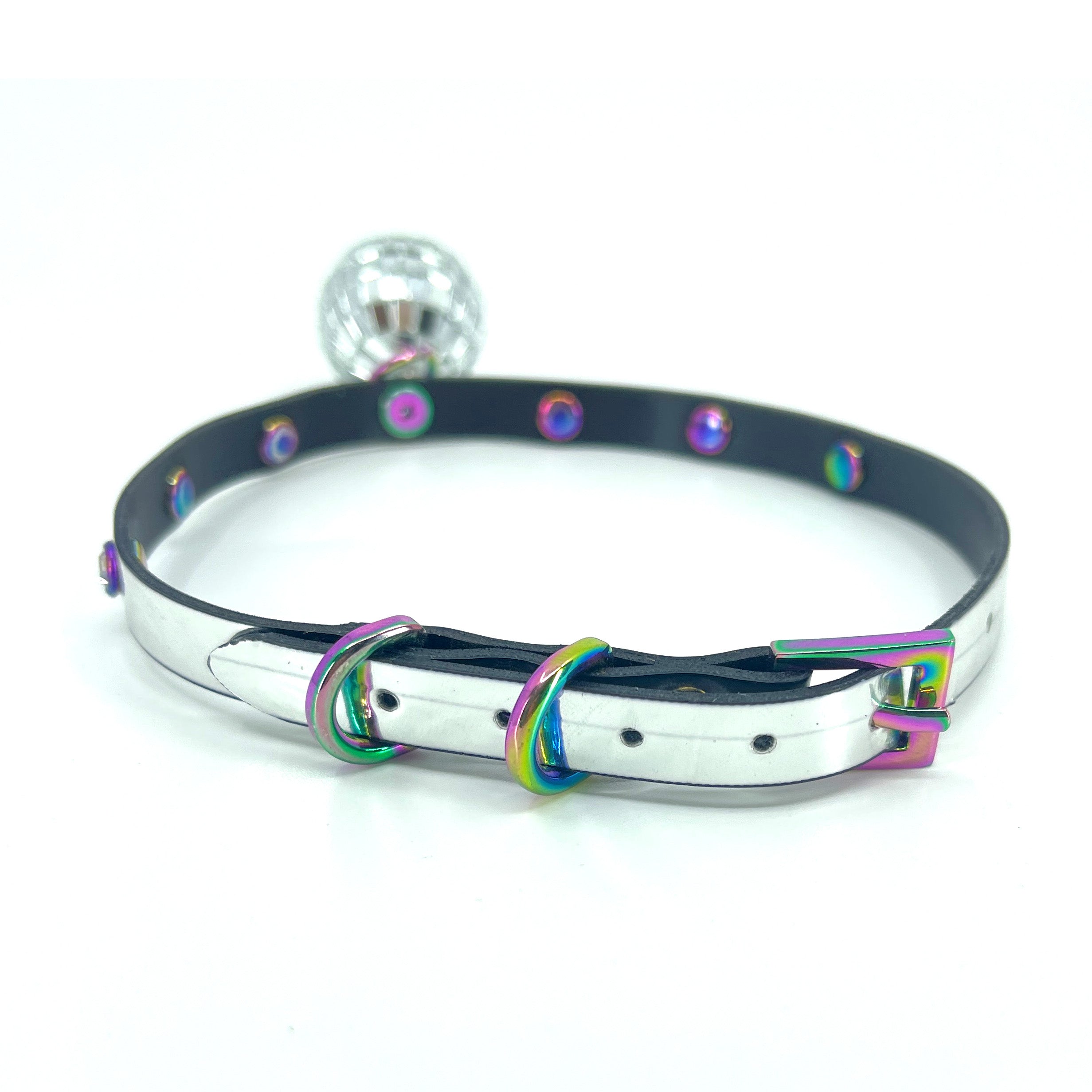 Disco Ball Mini Collar Collar Restrained Grace   