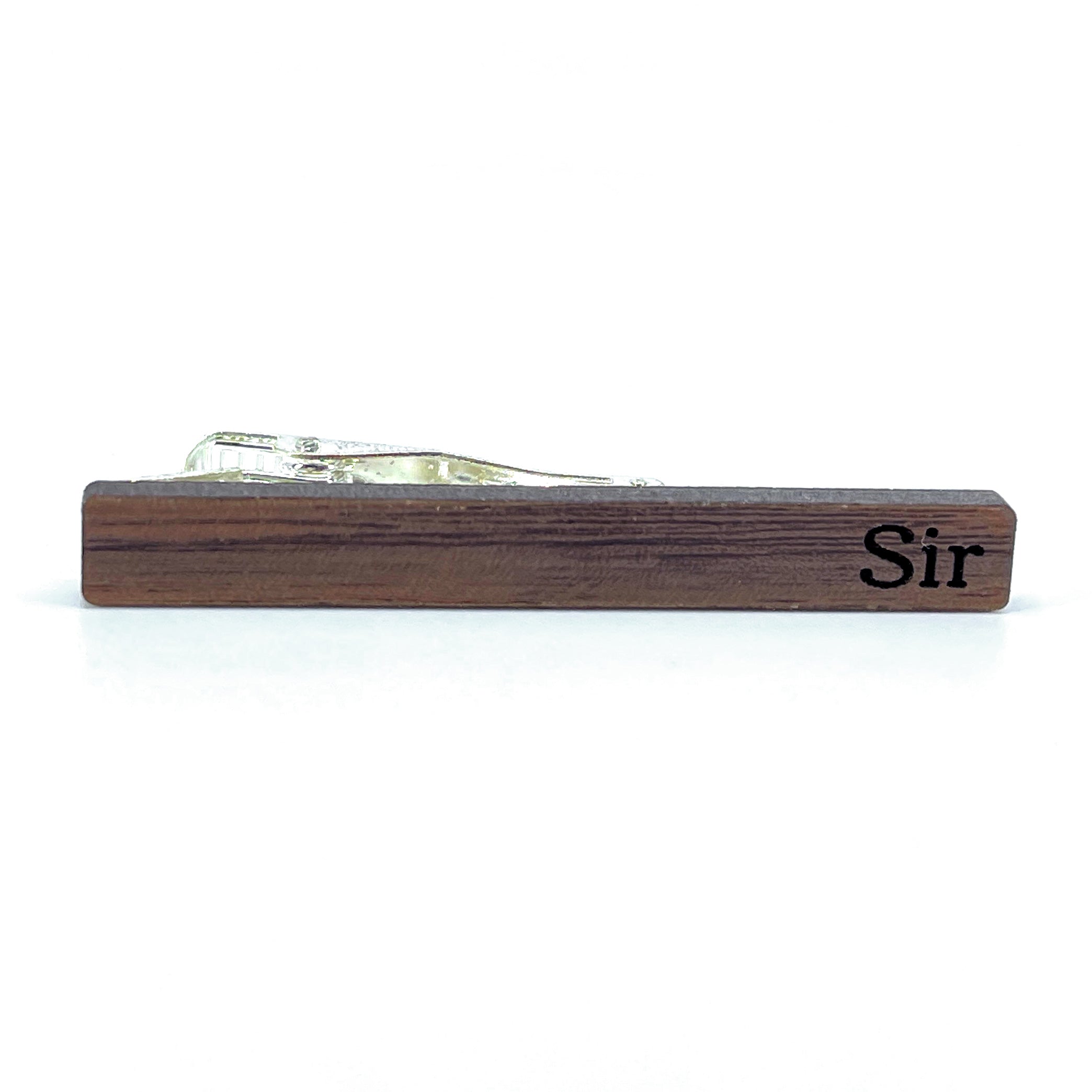 Sir Walnut Wood Tie Clip Tie Clip Restrained Grace   