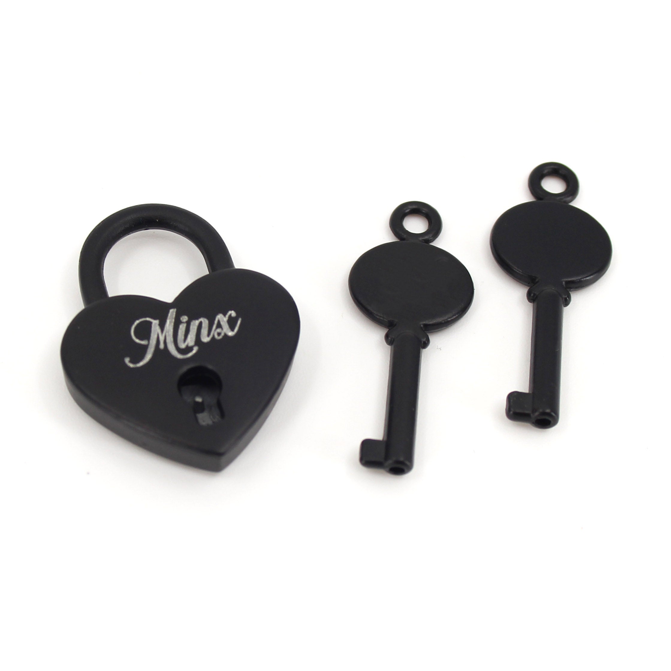 The Mini Heart Lock - BDSM Padlock Lock Restrained Grace Black  