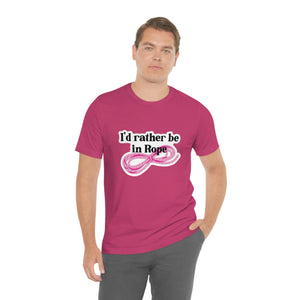 I'd Rather Be in Rope (Pink) Unisex T-Shirt T-Shirt Restrained Grace   