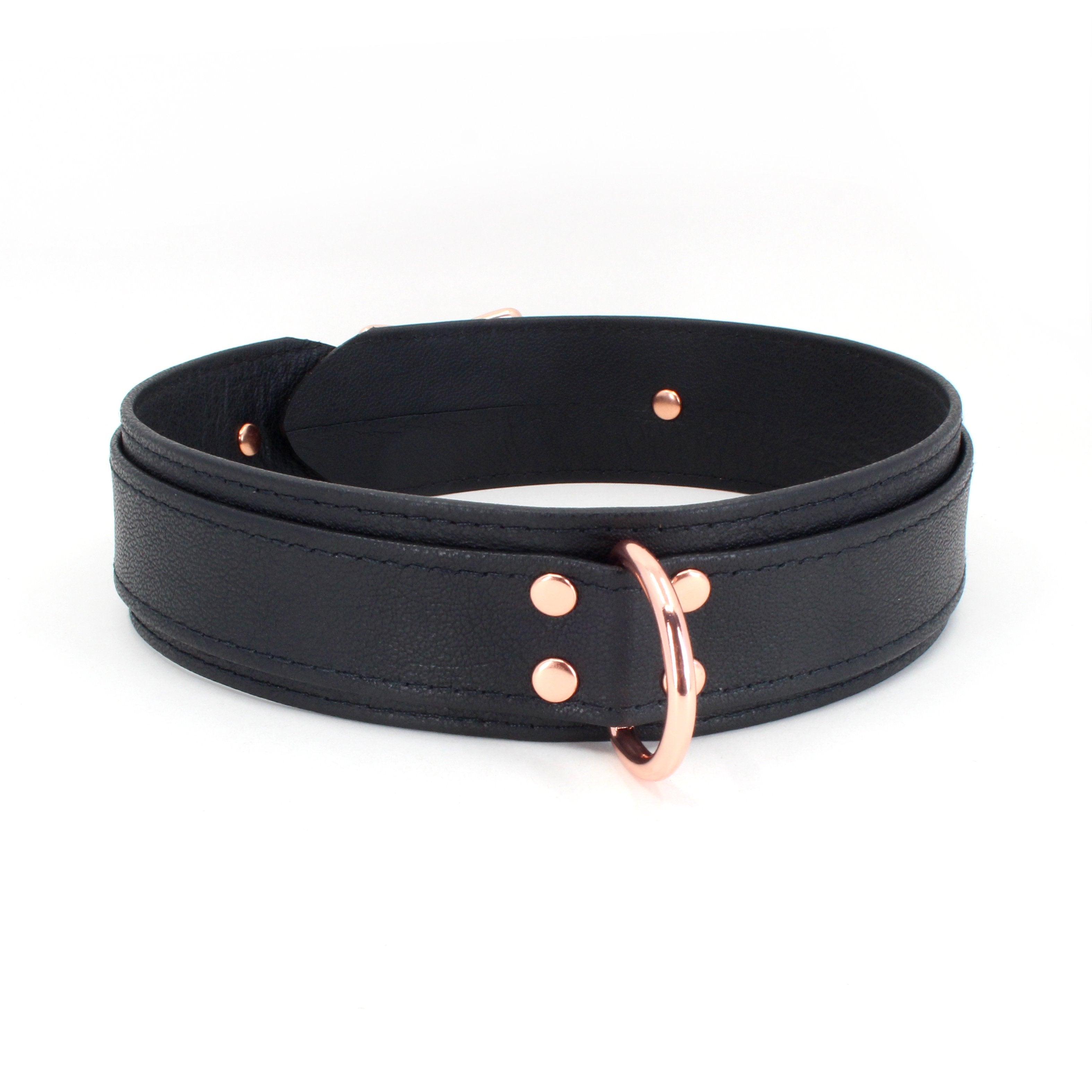 Black BDSM Collar, Black Bondage good Collar