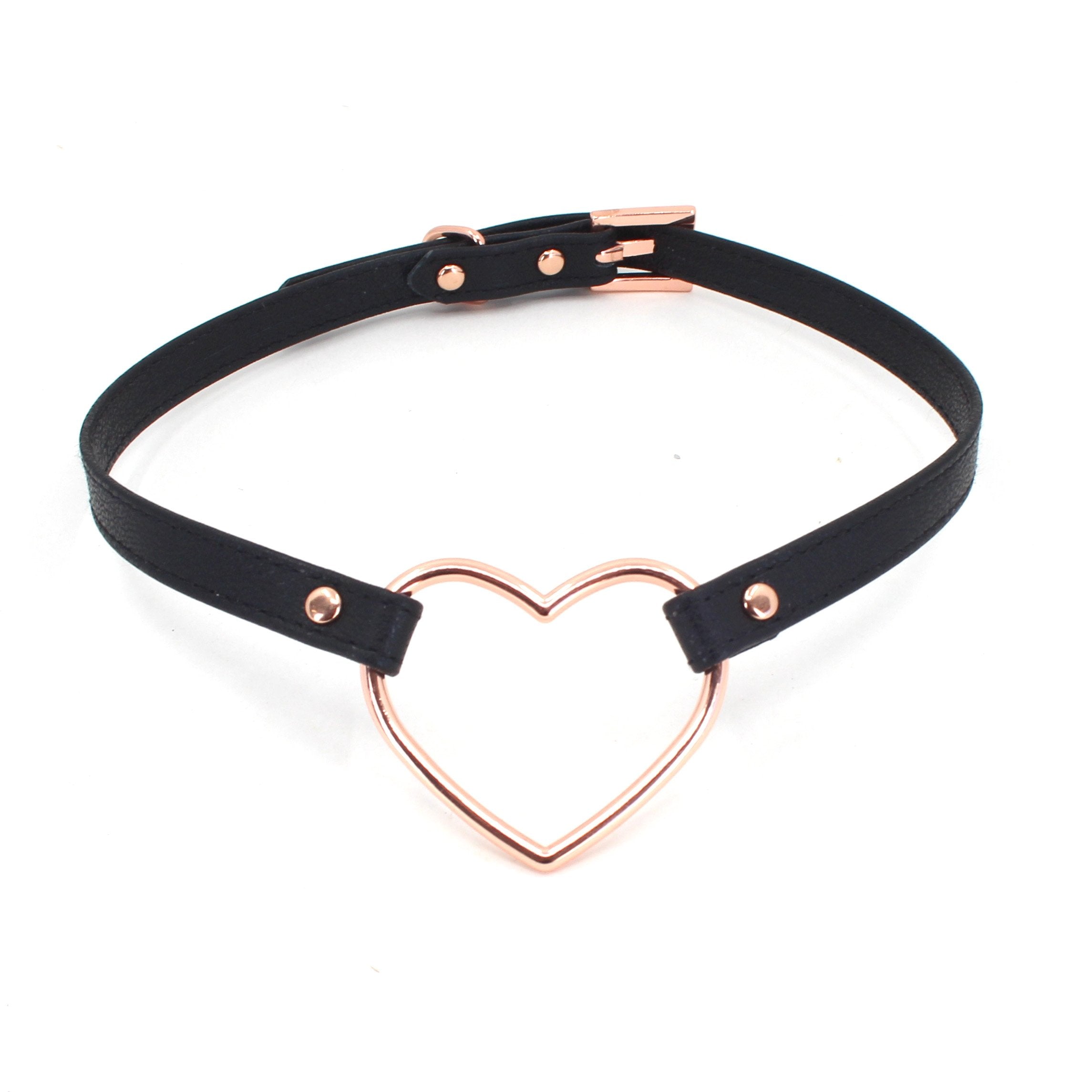 Design Your Own Heart Ring Mini BDSM Collar Collar Restrained Grace   