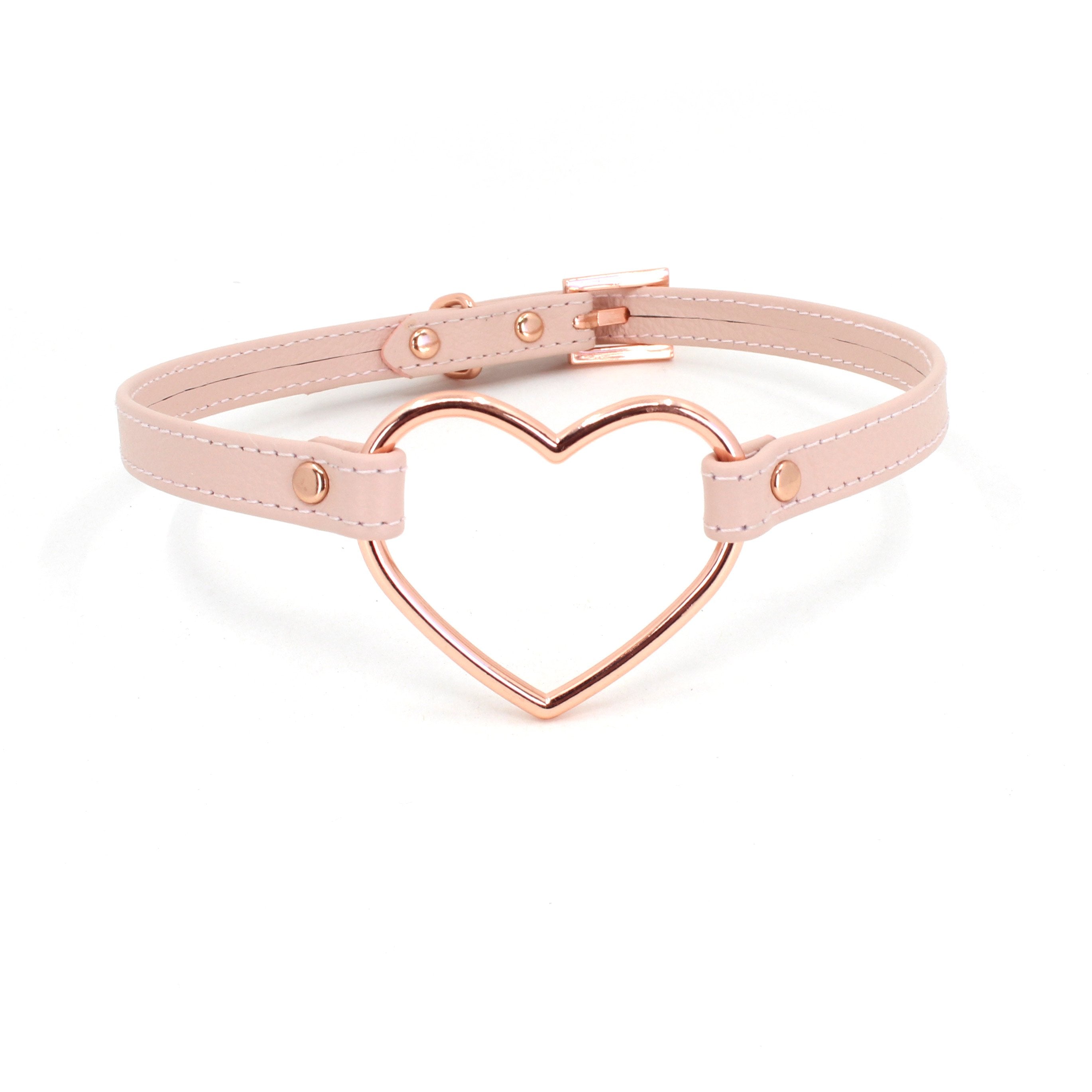 Design Your Own Heart Ring Mini BDSM Collar Collar Restrained Grace   