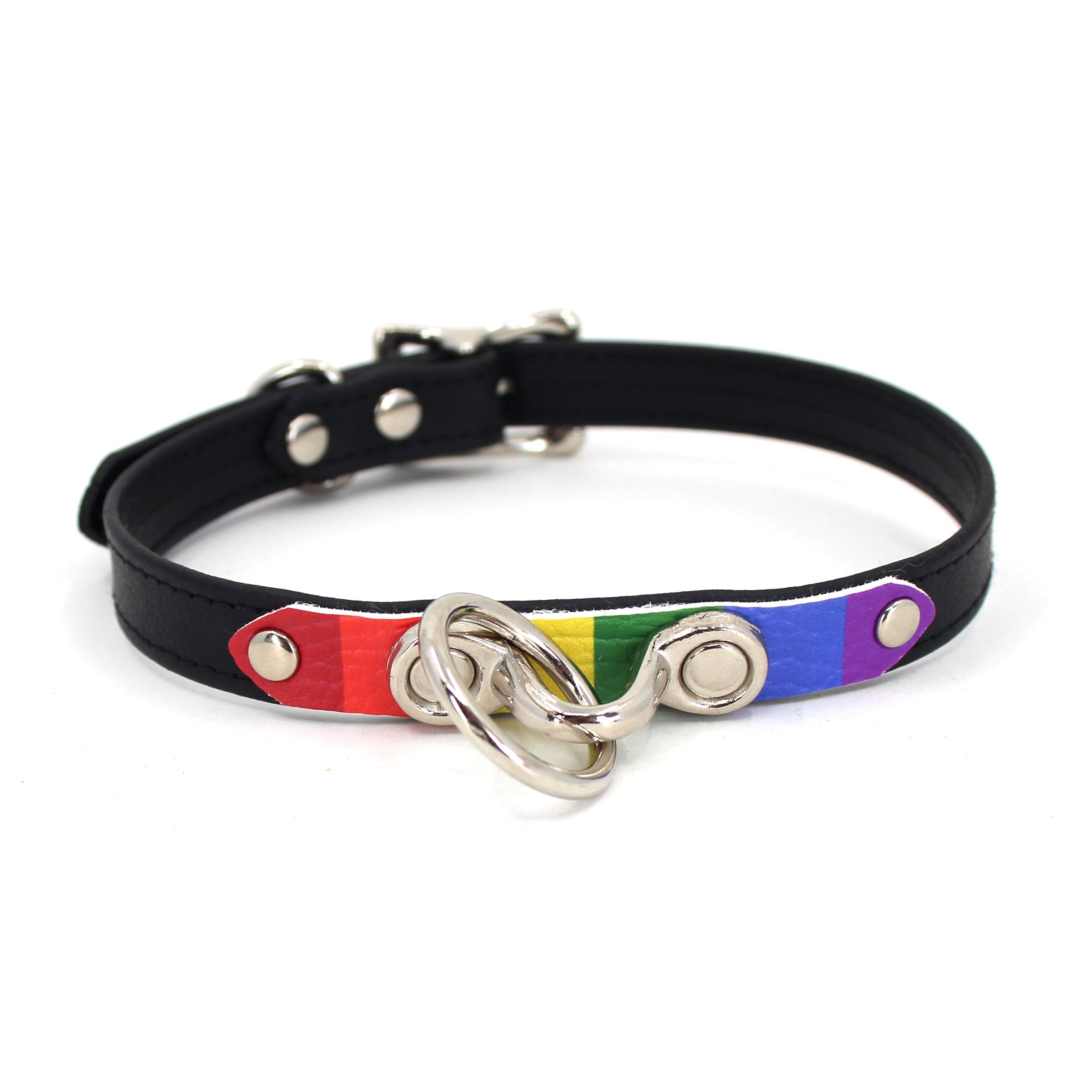 Design Your Own LGBTQ Pride Petite BDSM Collar Collar Restrained Grace   