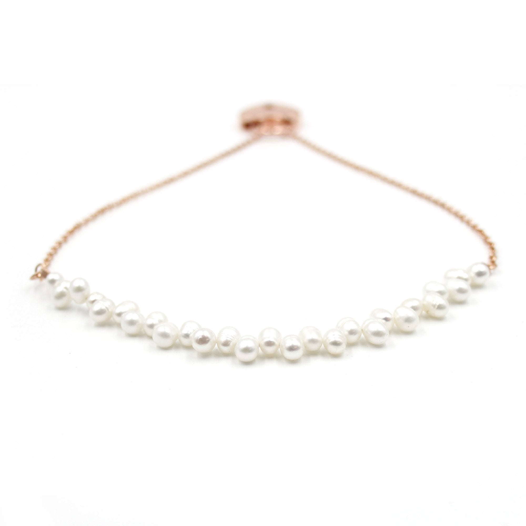 Freshwater Pearl Strand Day Collar - Discreet BDSM Day Collar Day Collar Restrained Grace   