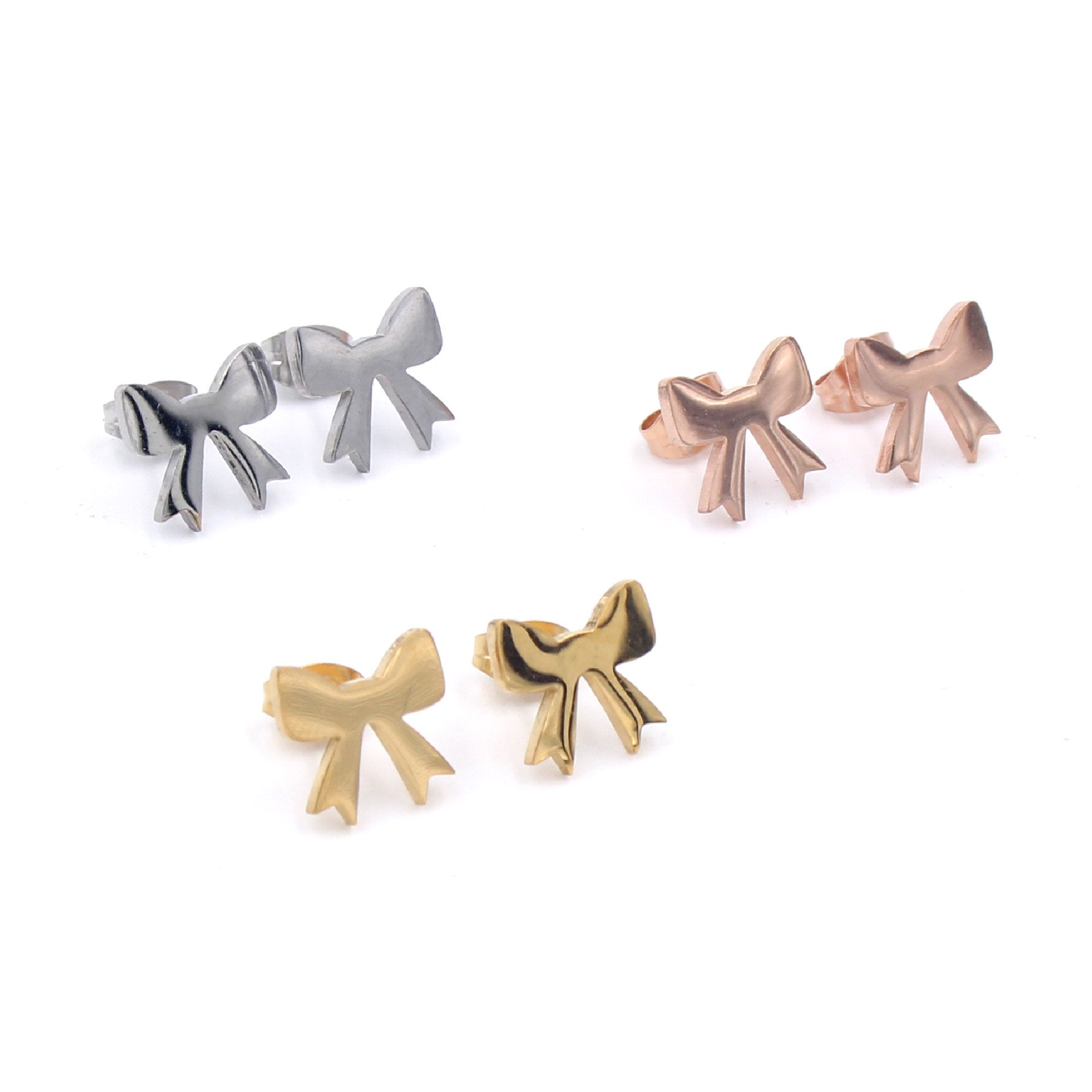 Bow Stud Earrings Earrings Restrained Grace   