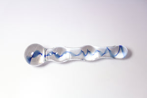 Swirled Glass Dildo Dildo Restrained Grace   