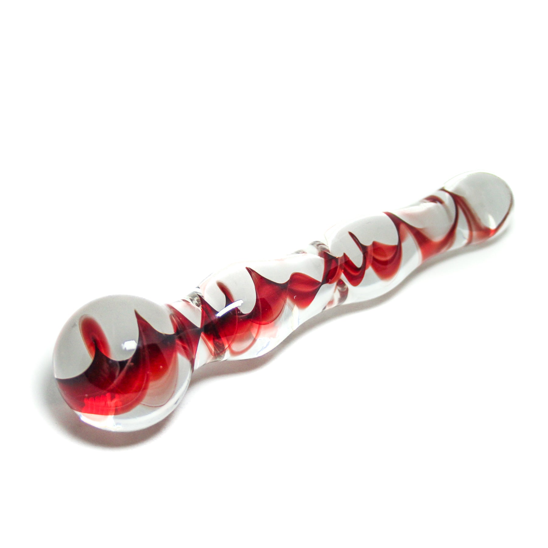 Swirled Glass Dildo Dildo Restrained Grace   