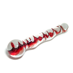 Swirled Glass Dildo Dildo Restrained Grace   